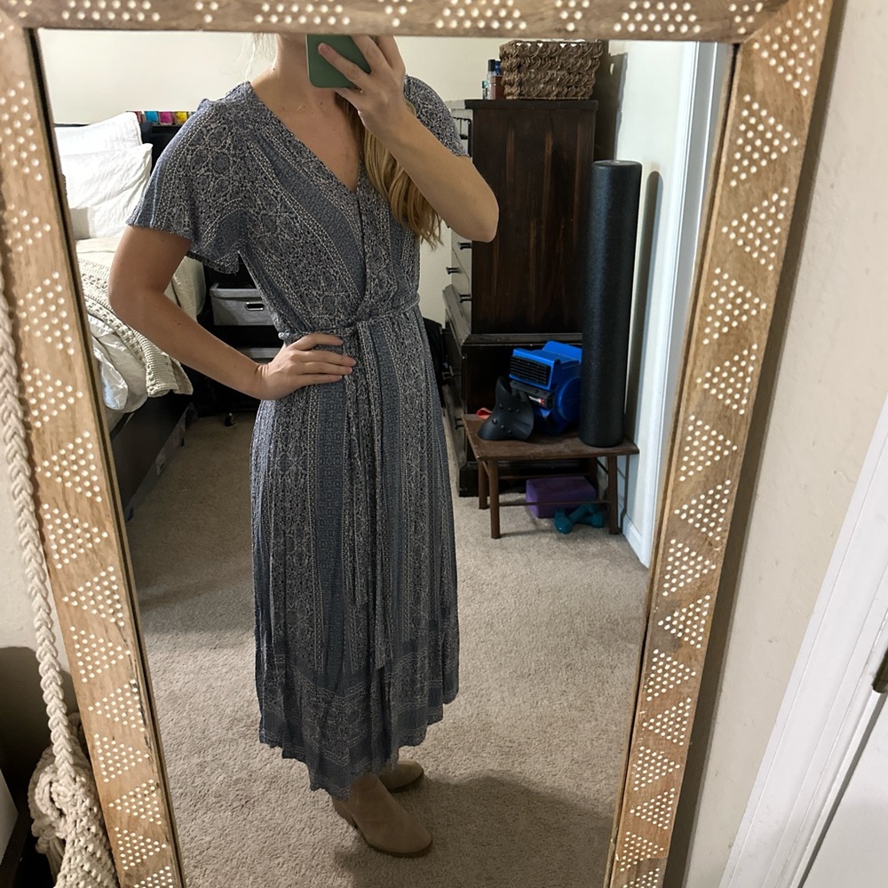 Knox Rose Target Faux Wrap Maxi Dress, Size L